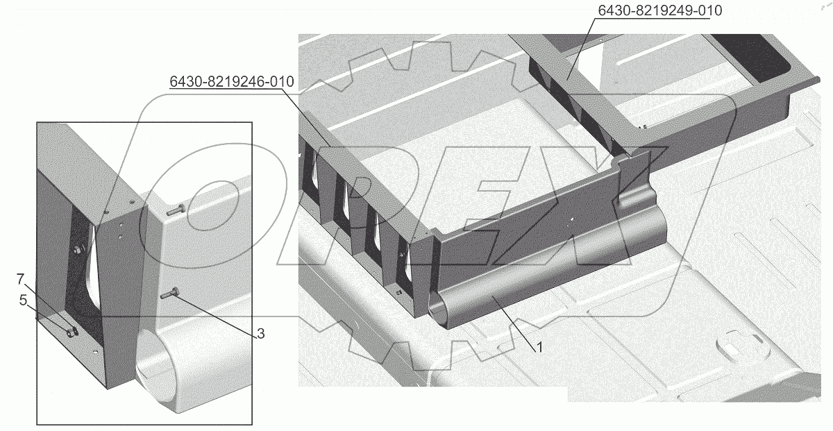  Установка стенки 6430-8200041