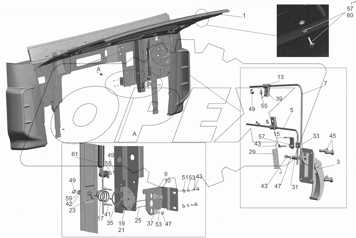  Установка облицовки передка 6431-8400018-000