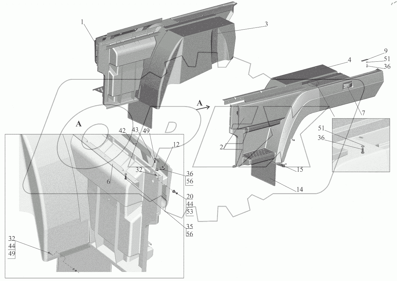  Установка оперения 6431-8400020-010