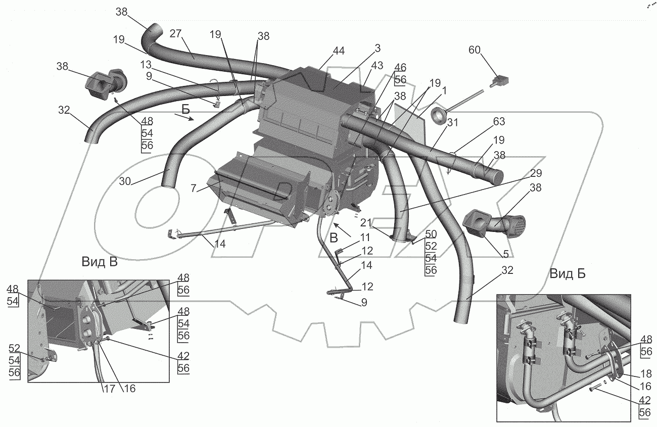  Установка отопителя 631019-8100001-010