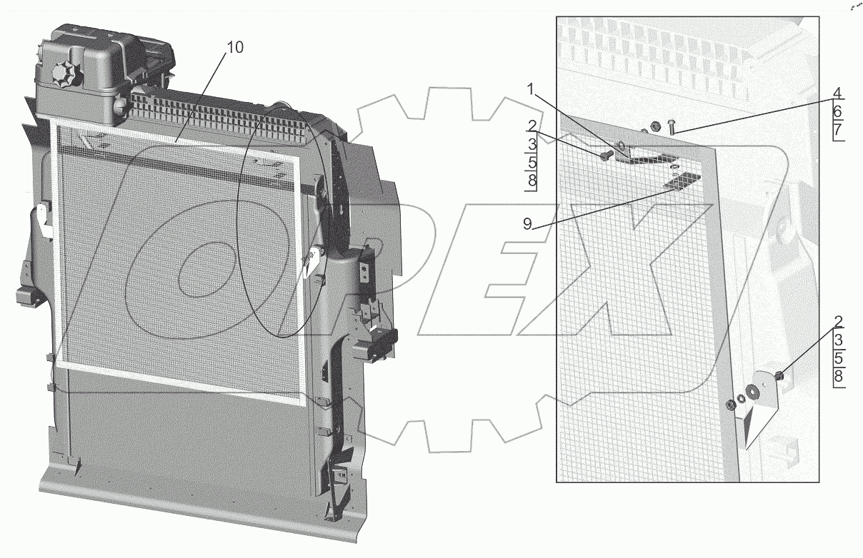  Крепление защитной сетки 544019-1300016