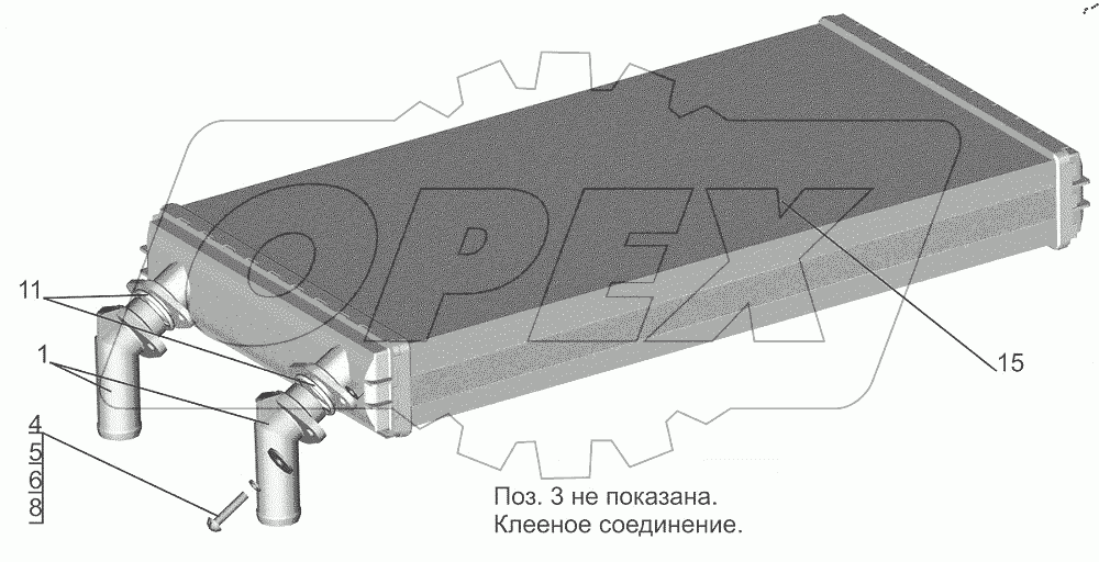  Радиатор отопителя 631019-8101060