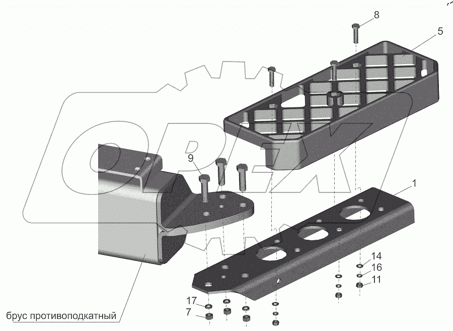  Установка нижней подножки 643019-8400016-010