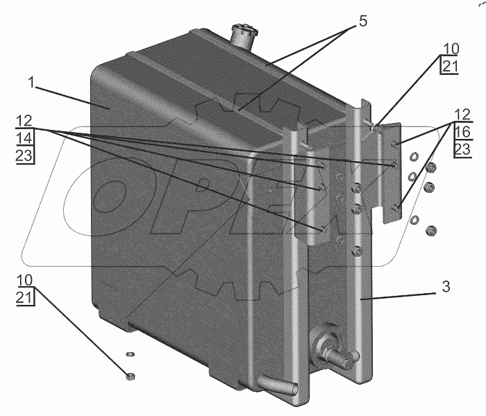  Установка масляного бака 5440Е9-8600034-000