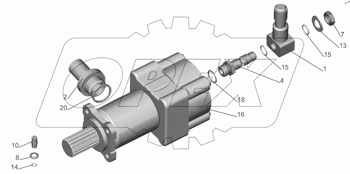  Насос с арматурой 643018-8604010-010