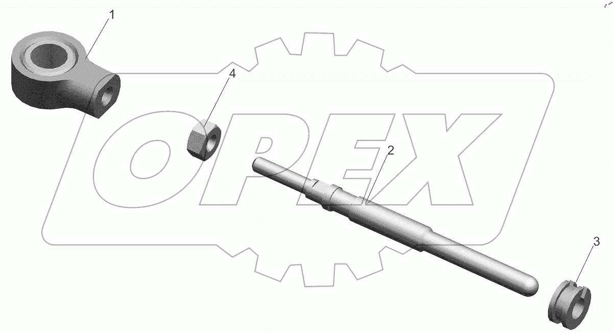  Толкатель 6430-1602568,6430-1602568-020