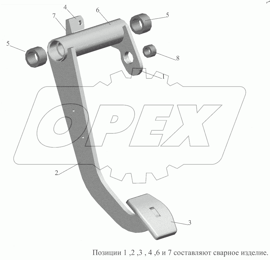  Педаль 64302-3504032