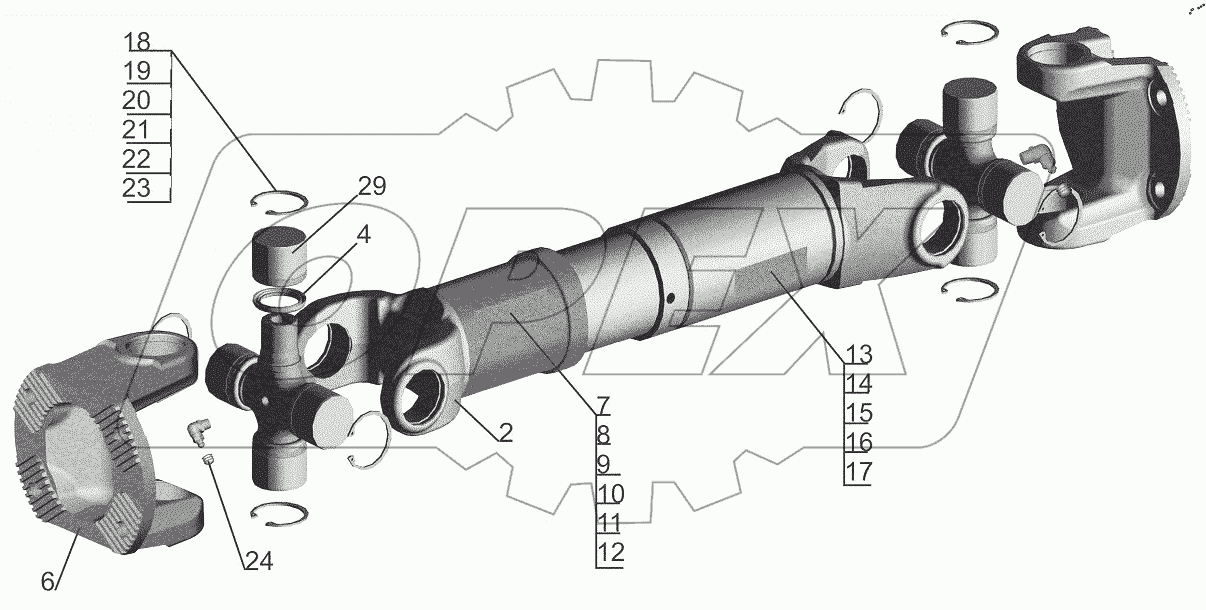  Вал карданный 54341-2201010-10