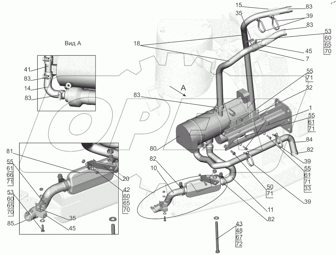  Крепление подогревателя 544019-1015001-010