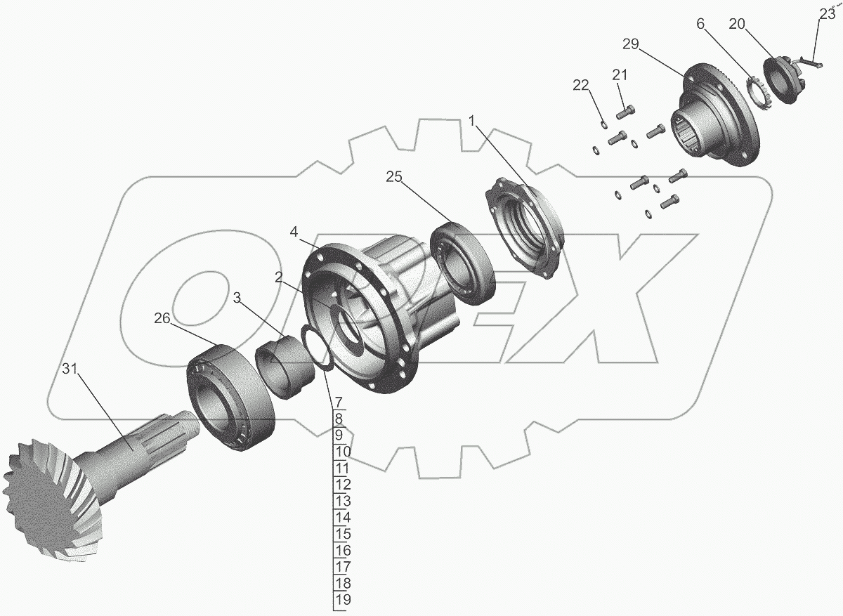  Шестерня ведущая