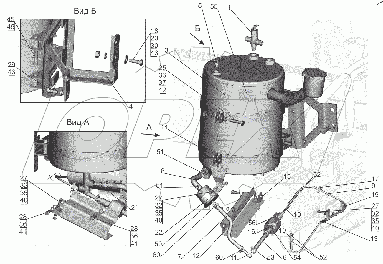  Топливопроводы питания подогревателя 544019-1015004