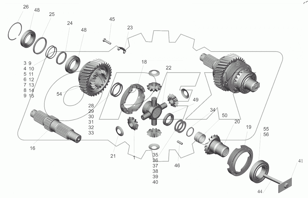  Дифференциал межосевой 6430-2506010-020