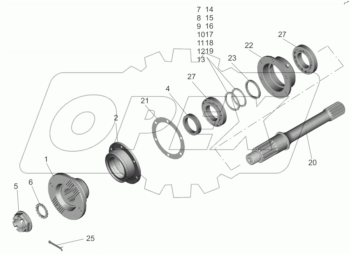  Вал задний 650119-2502170