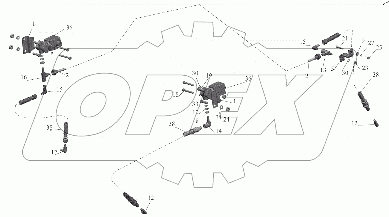  Установка привода управления блокировкой 650119-2500024