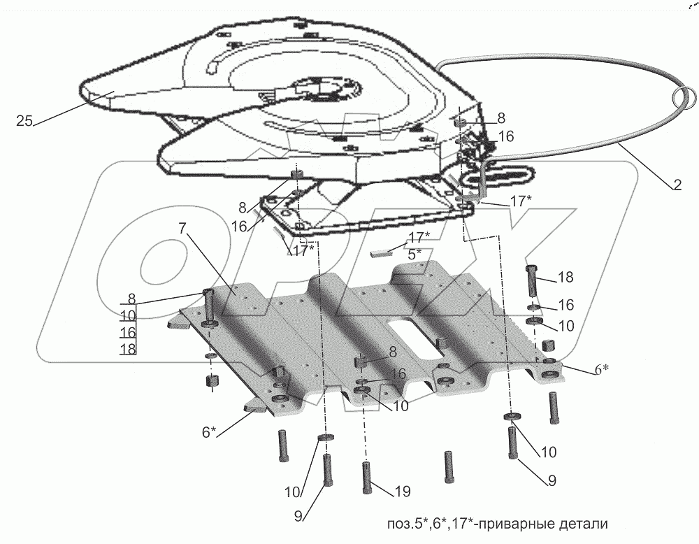  Установка устройства седельного
