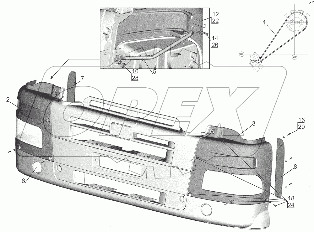  Установка панелей бампера 643019-2800005