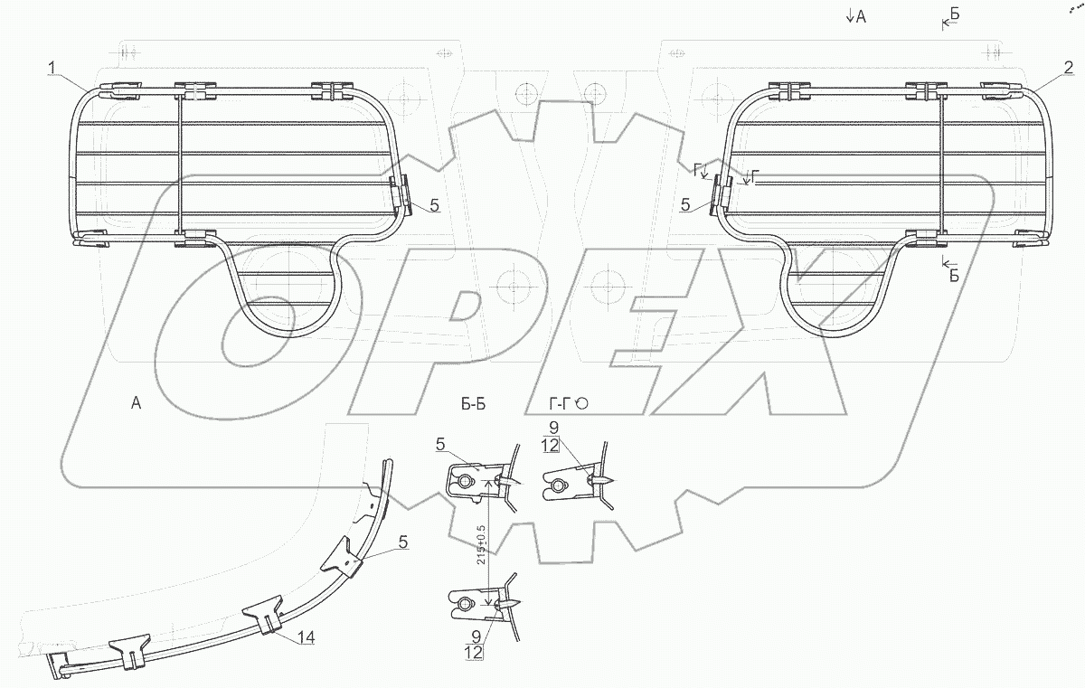  Установка защитной решетки 651669-3700174-000