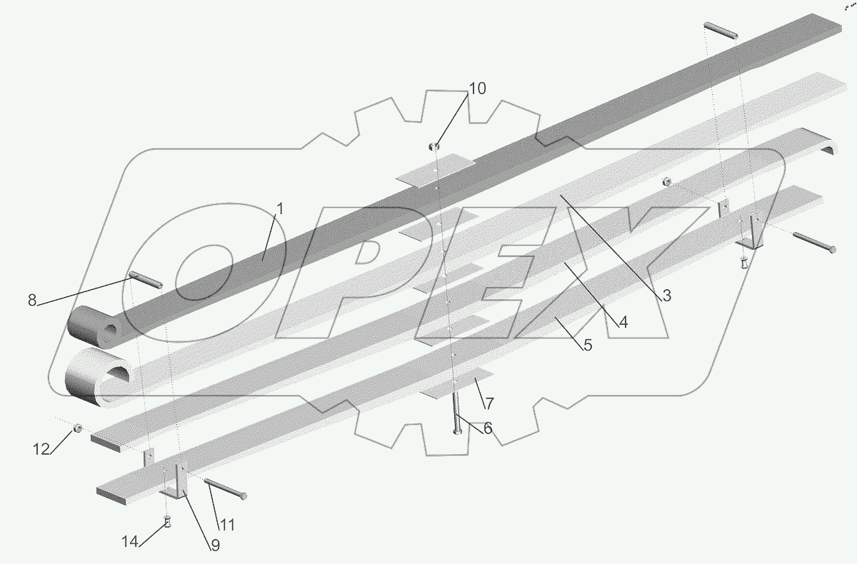  Рессора передняя 6312-2902012-000