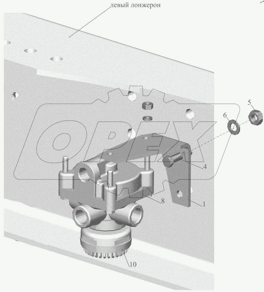  Крепление клапана ускорительного 6501А9-3518004