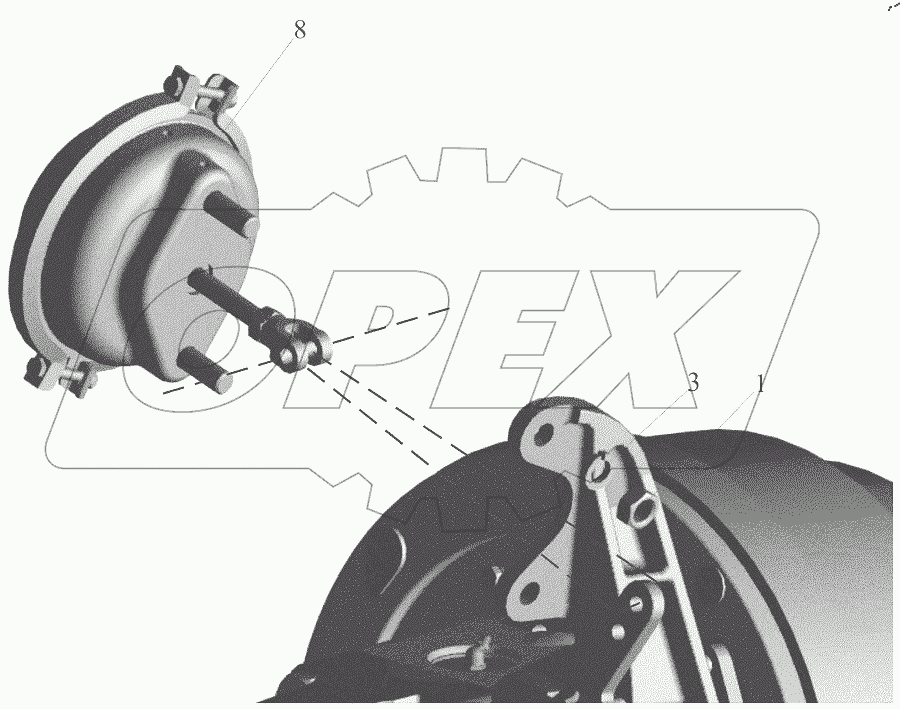  Крепление тормозных камер 643008-3519001