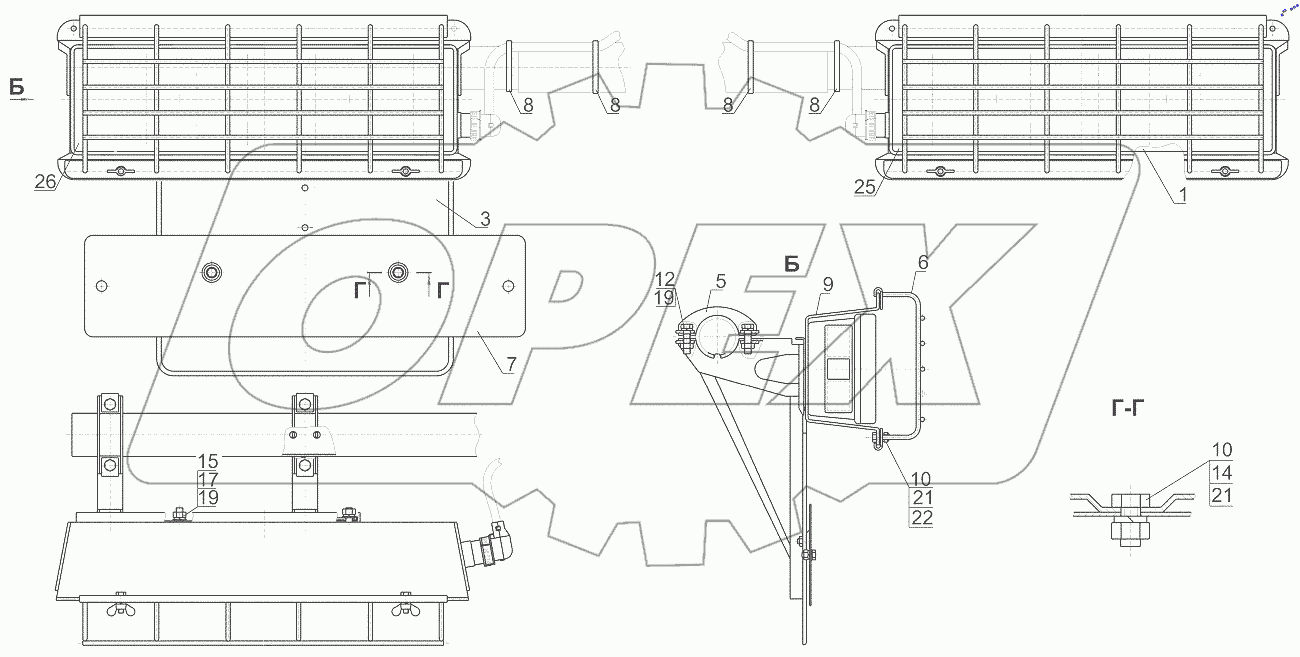  Установка задних фонарей 650119-3700009