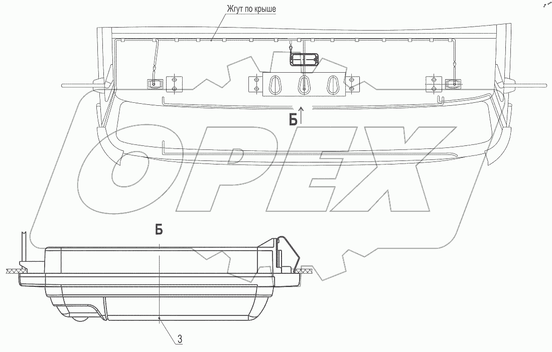  Установка светильников в кабине 6501-3700136
