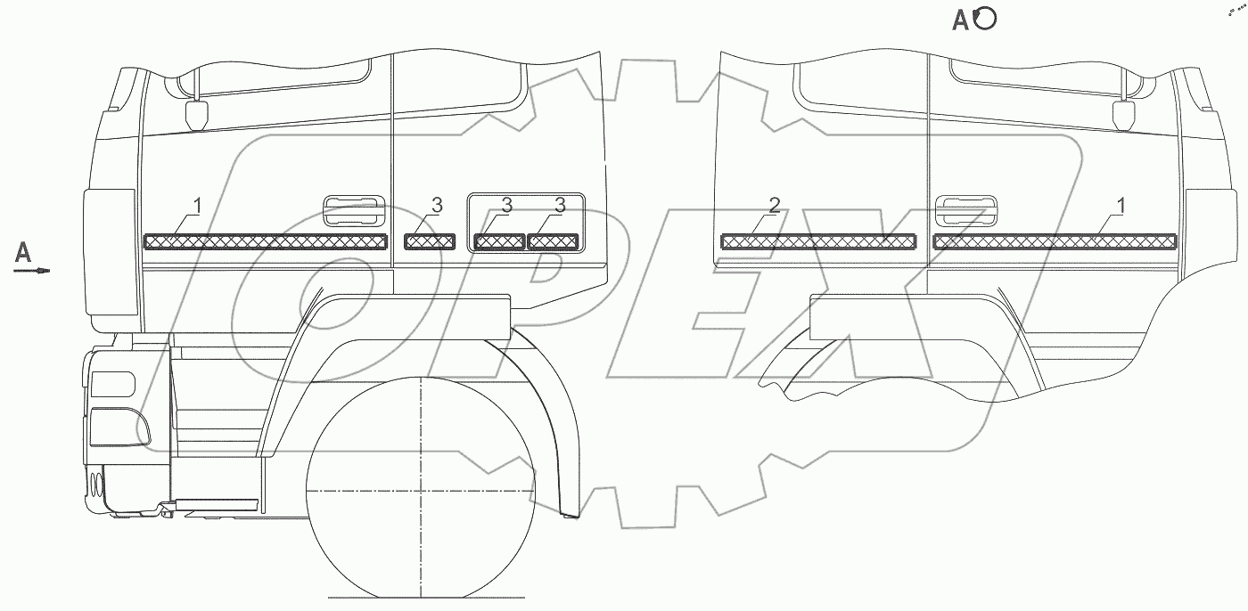  Установка светоотражающей маркировки 6430-8200002