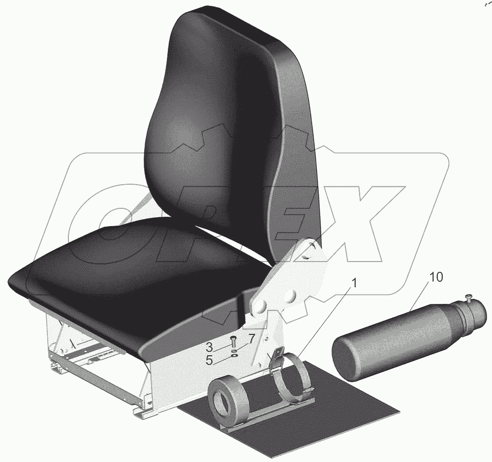  Установка огнетушителя 6501-3910040