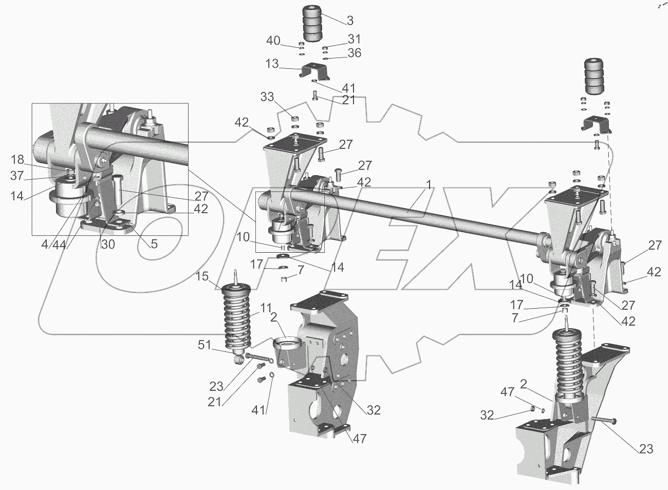  Переднее подрессоривание 6430-5001700-10
