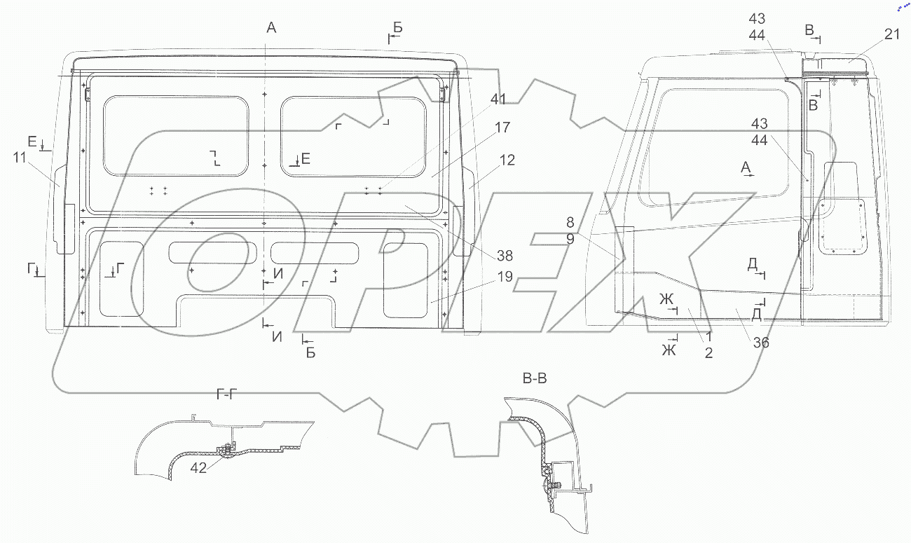  Установка обивок и ковриков 6501-5000100