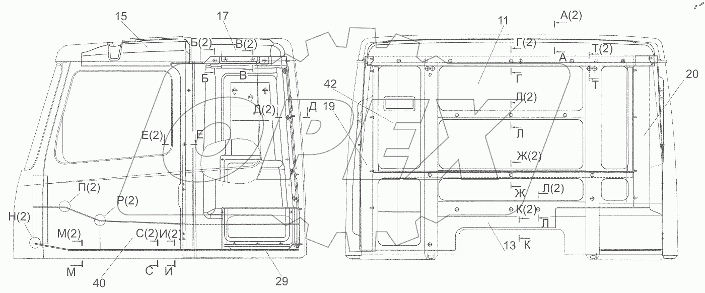  Установка обивок и ковриков 5440-5000100