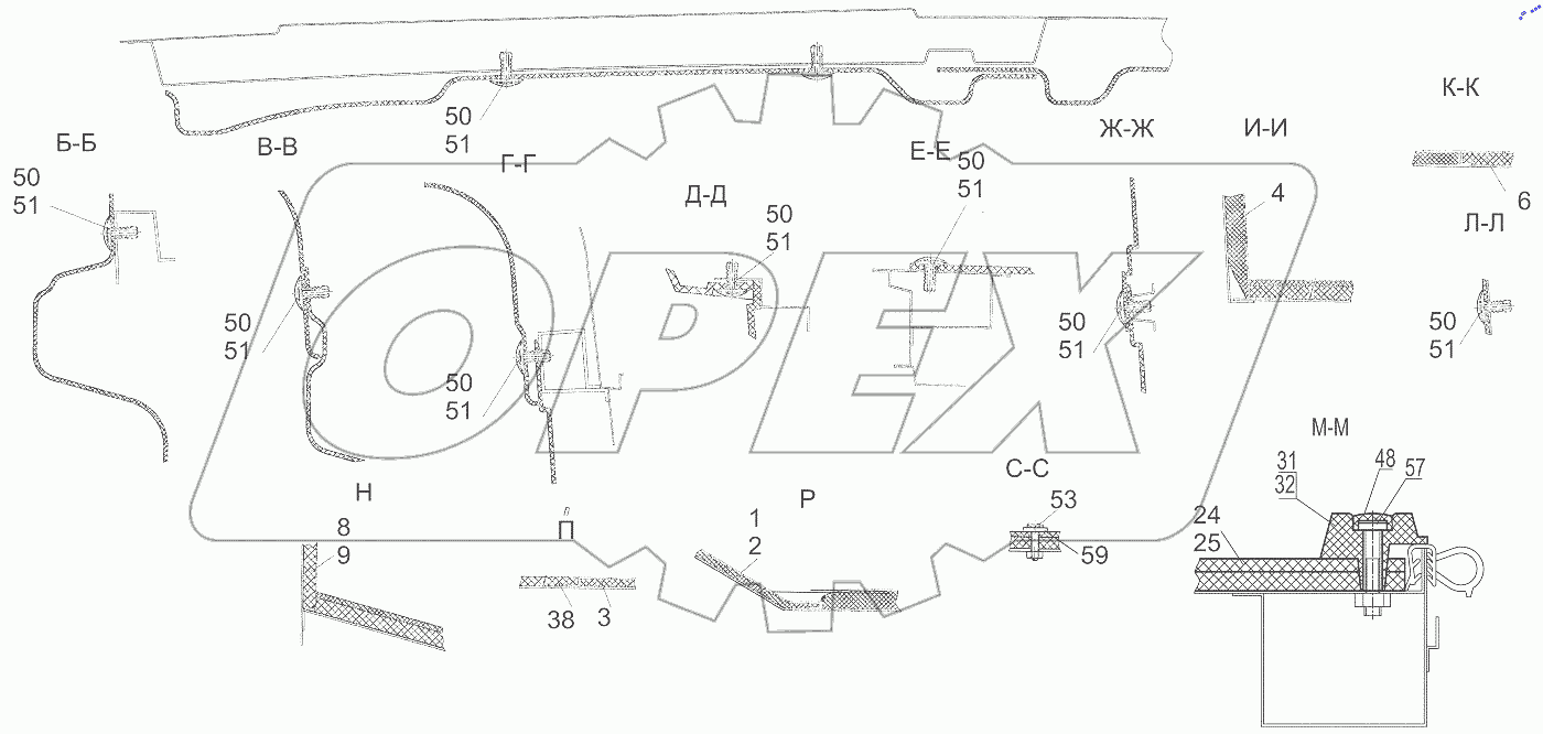  Установка обивок и ковриков 5440-5000100