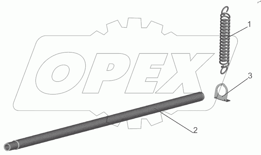  Укладка рычага подъема кабины 6430-3900041