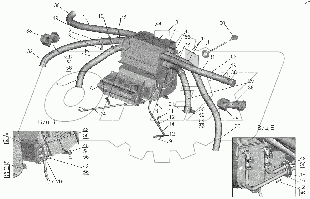 Установка отопителя 631019-8100001-010