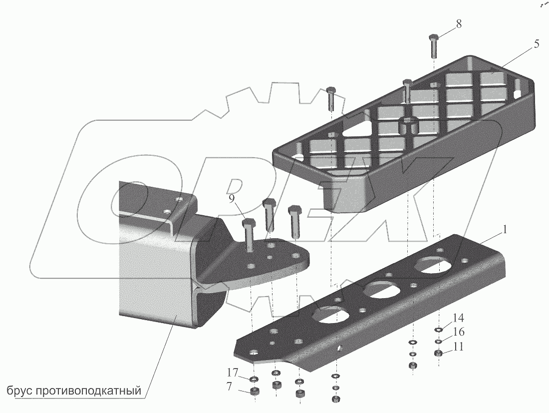  Установка нижней подножки 643019-8400016-010