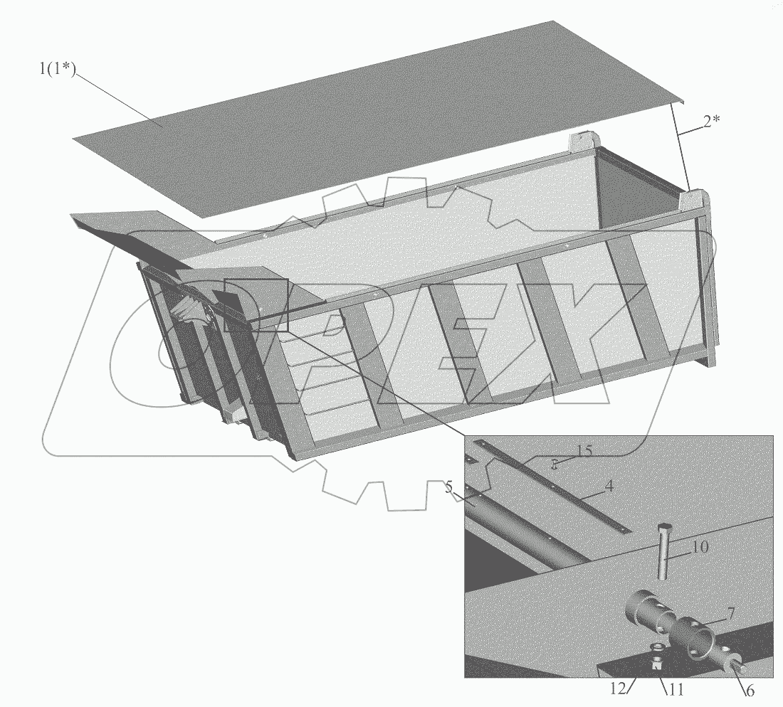  Установка тента 651608-8500004