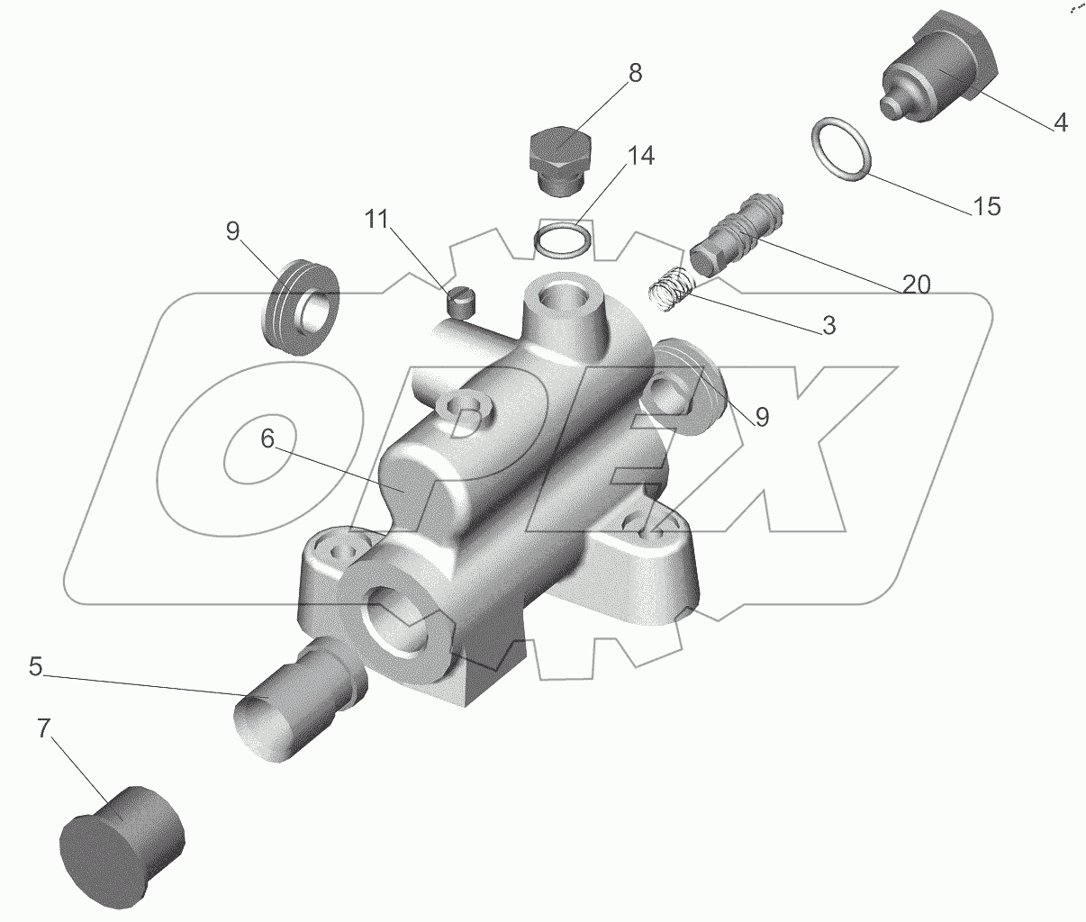  Клапан расхода и давления 64228-8607110