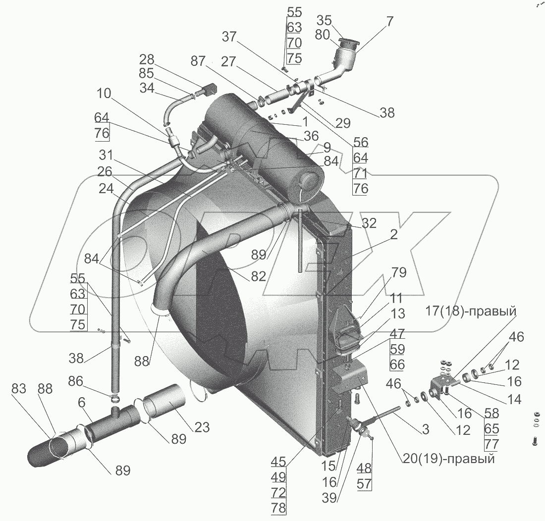  Установка системы охлаждения 5440B9-1300005-001