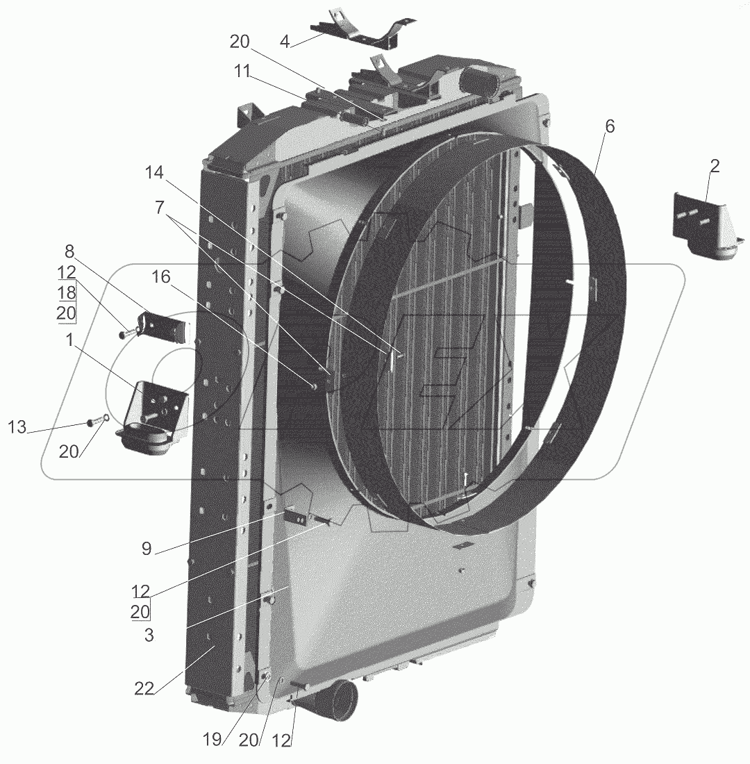  Радиатор с кожухом 5440B9-1301009