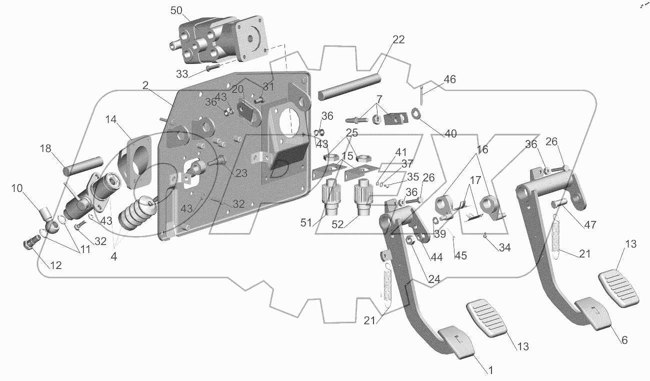 Блок управления сцеплением 6430A5-1602004