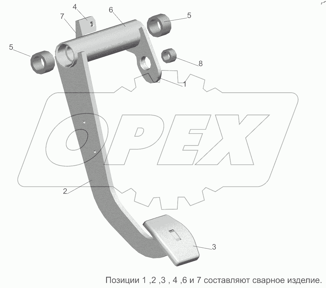  Педаль 64302-3504032