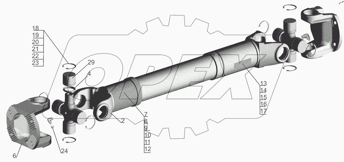  Вал карданный 54341-2201010-10