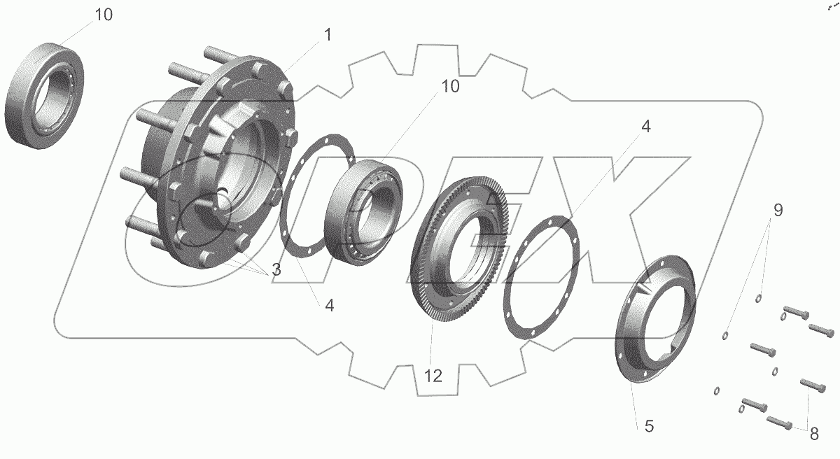 Ступица с крышкой
