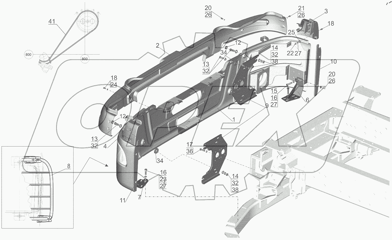  Установка переднего бампера 6516V8-2800003-000