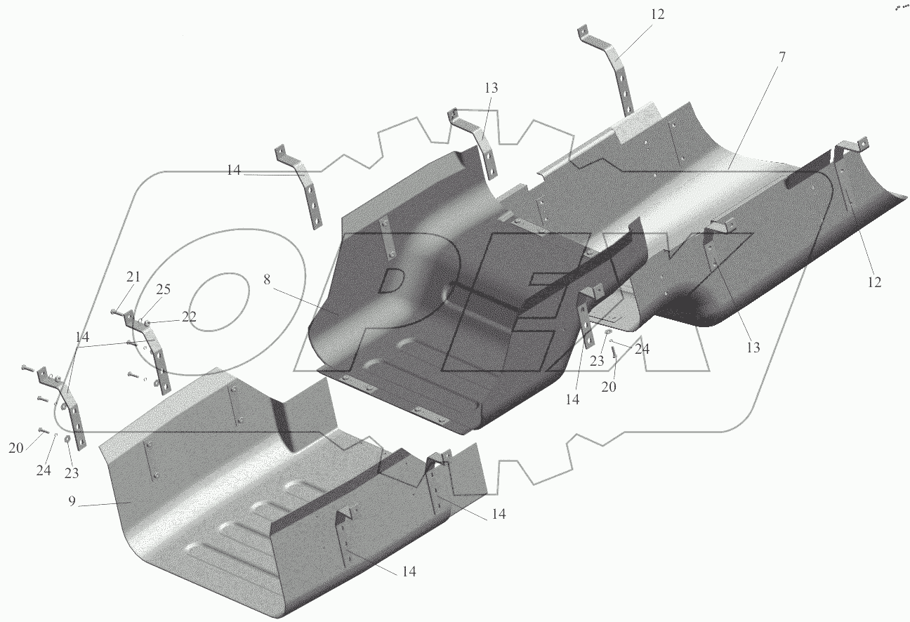  Установка шумоизоляционных экранов 651608-1061004