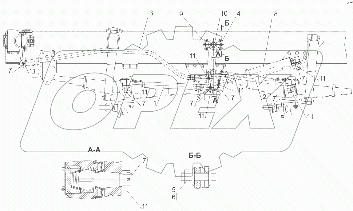  Установка продольных тяг 651608-3000020