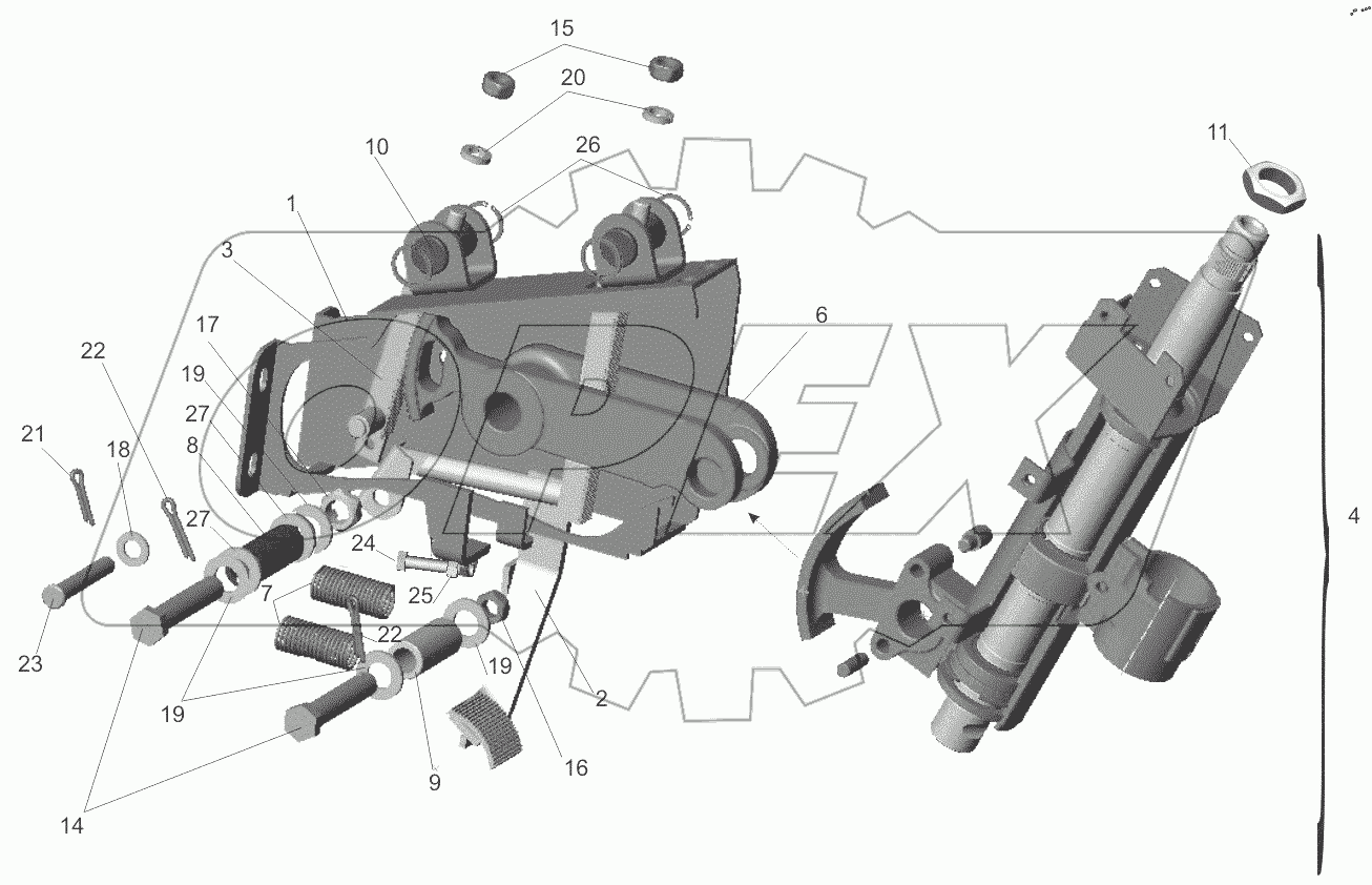  Кронштейн с колонкой 5440-3403008