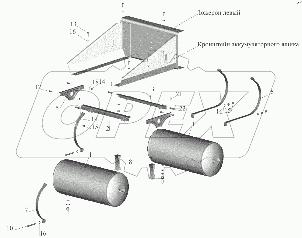  Крепление ресиверов 6516А8-3513004