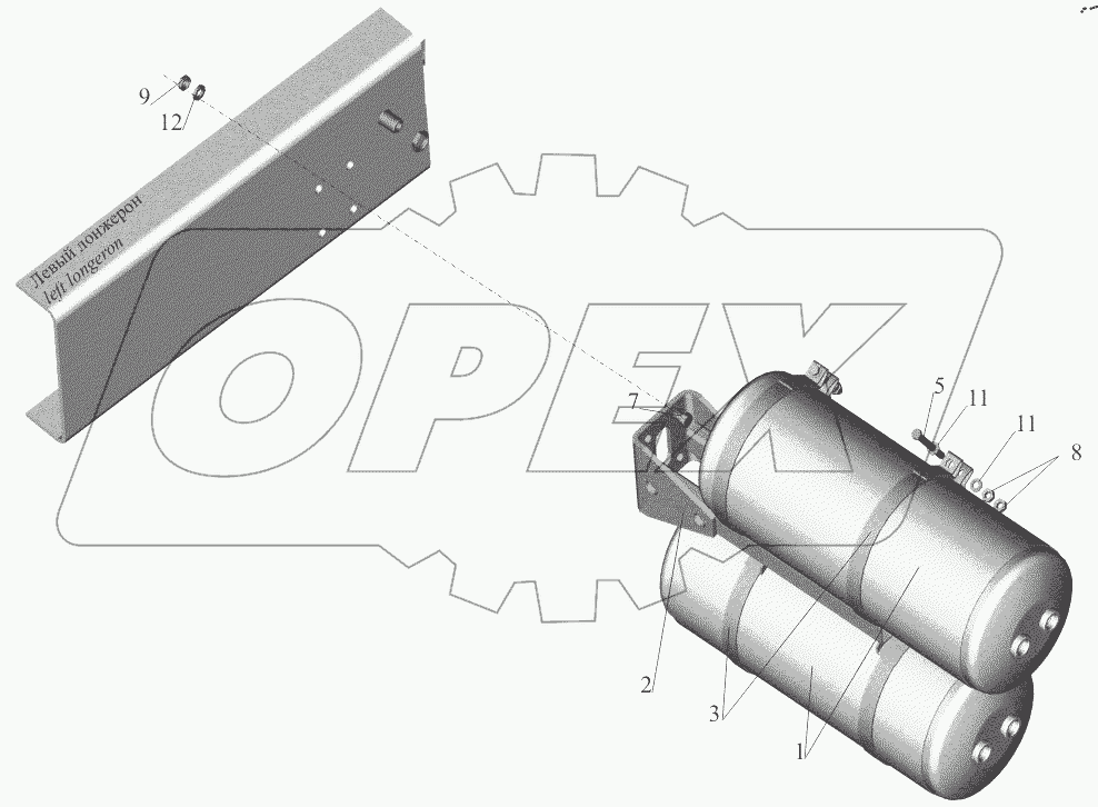  Крепление ресиверов 650108-3513005