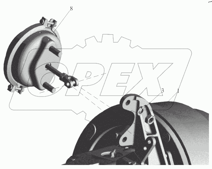  Крепление тормозных камер 643008-3519001